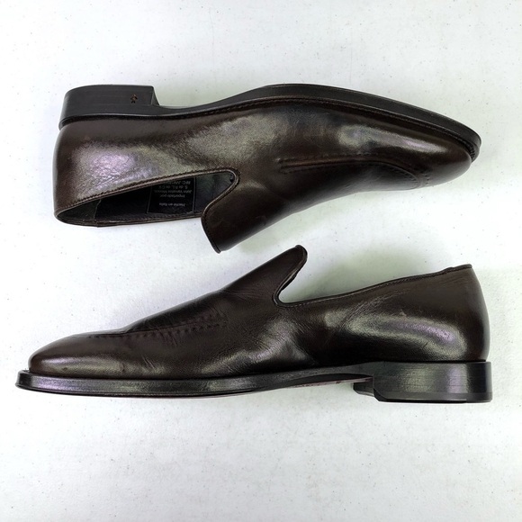 John Varvatos Madison Apron Chocolate Loafer Shoes display picture 1